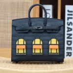 BIRKIN FAUBOURG TOUCH 20 IN BLACK  WITH SILVER HARDWARE