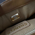 FLAP BAG 21 IN WALNUT BROWN QUILTED SOFT LAMBSKIN GOLD HARDWARE - Image 5