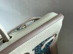 BIRKIN 25 BAG IN WHITE CREAM  WITH COLORFUL STICKER - Image 4