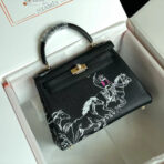 BIRKIN 25 BAG IN BLACK  WITH WHITE STICKER