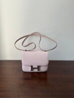 CONSTANCE 18 LIGHT PINK CHEVRE SILVER HARDWARE - Image 3