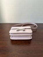 CONSTANCE 18 LIGHT PINK CHEVRE SILVER HARDWARE - Image 8