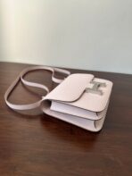 CONSTANCE 18 LIGHT PINK CHEVRE SILVER HARDWARE - Image 9