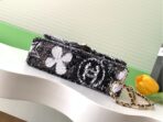 CLASSIC FLAP BAG 21 IN WHITE MIX BLACK SEQUINS GOLD HARDWARE - Image 7