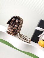 CLASSIC FLAP BAG 21 IN BROWN MIX BLACK SEQUINS - Image 9