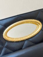 CLUTCH 25 IN BLACK SHEEPSKIN GOLD HARDWARE - Image 5