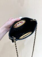 CLUTCH 25 IN BLACK SHEEPSKIN GOLD HARDWARE - Image 10