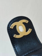 QUILTED SMALL HOBO BAG 27 IN BLACK  GOLD HARDWARE - Image 8