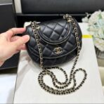 QUILTED TOP HANDLE BAG 16 IN BLACK  GOLD HARDWARE - Image 3