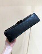 PEARL TOP HANDLE BAG 25 IN BLACK  GOLD HARDWARE - Image 10