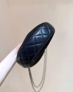 MESH POUCH 22 IN BLACK EFFECT LAMBSKIN WITH GOLD METALLIC - Image 7