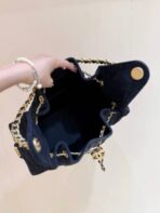 CC 25 HANDBAG 30 IN DARK BLUE DENIM GOLD HARDWARE - Image 6