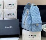 CC 25 HANDBAG 40 IN BLUE DENIM GOLD HARDWARE - Image 4