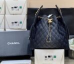 CC 25 HANDBAG 40 IN DARK BLUE DENIM GOLD HARDWARE - Image 5