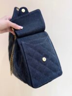 CC 25 HANDBAG 40 IN DARK BLUE DENIM GOLD HARDWARE - Image 7