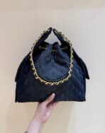 CC 25 HANDBAG 40 IN DARK BLUE DENIM GOLD HARDWARE - Image 8