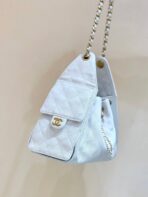 CC 25 HANDBAG IN WHITE 30 GRAINED CALFSKIN GOLD HARDWARE - Image 6
