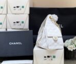CC 25 HANDBAG IN WHITE 30 GRAINED CALFSKIN GOLD HARDWARE - Image 8