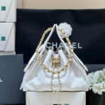 CC 25 HANDBAG IN WHITE 30 GRAINED CALFSKIN GOLD HARDWARE - Image 2