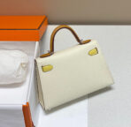 HM KELLY MINI 20 WHITE YELLOW BROWN  SILVER HARDWARE - Image 2