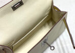 HM KELLY MINI 20 WHITE YELLOW BROWN  SILVER HARDWARE - Image 9