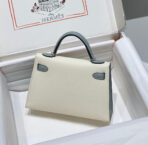 HM KELLY MINI 20 WHITE GLACIER GRAY  SILVER HARDWARE - Image 2
