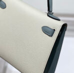 HM KELLY MINI 20 WHITE GLACIER GRAY  SILVER HARDWARE - Image 6