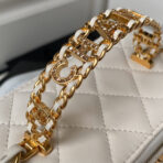 CC Vanity Case 17cm White Lambskin Gold hardware - Image 5