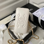 CC Vanity Case 17cm White Lambskin Gold hardware - Image 6