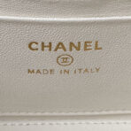 CC Vanity Case 17cm White Lambskin Gold hardware - Image 10