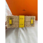 KELLY 20CM JAUNE DE NAPLES SWIFT IN YELLOW  AND WICKER SILVER HARDWARE - Image 2