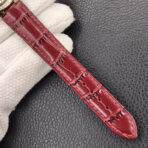BALLON BLEU 33MM ROSE GOLD CASE DIAMOND BEZEL RED LEATHER - Image 10
