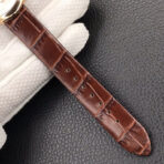 BALLON BLANC DE CARTIER QUARTZ ROSE GOLD BROWN LEATHER - Image 9