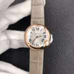 BALLON BLANC DE CARTIER ROSE GOLD CASE GREY LEATHER - Image 2