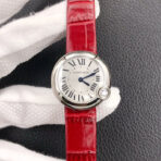 BALLON BLANC DE CARTIER QUARTZ STEEL CASE RED LEATHER - Image 2