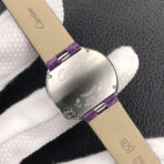 BALLON BLANC DE CARTIER QUARTZ STEEL CASE PURPLE LEATHER - Image 7