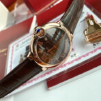 BALLON BLEU 42 ROSE GOLD CASE BROWN DIAL LEATHER BRACELET - Image 5