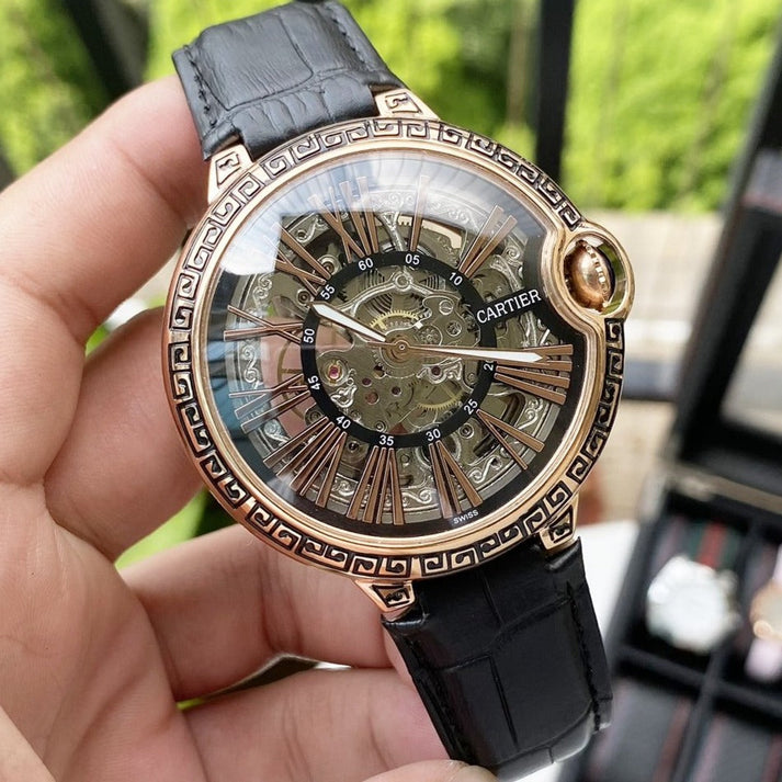 13270468908411947_1800x1800_e89d7429-3ef5-47a8-95aa-fbd2b4826ec3.jpg BALLON BLEU 43 SKELETON HAND ENGRAVED LEATHER - Image 1