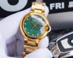 BALLON BLEU 33MM GOLD GREEN DIAL DIAMOND NUMERALS - Image 4