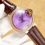 BALLON BLEU 33MM ROSE GOLD CASE PINK DIAL LEATHER STRAP - Image 10