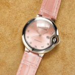 BALLON BLEU 33MM STEEL CASE DIAMOND NUMERALS LEATHER STRAP - Image 3
