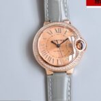 BALLON BLEU 33MM ROSE GOLD GREY LEATHER - Image 7