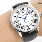 RONDE SOLO DE CARTIE WHITE DIAL BLACK LEATHER - Image 5