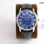 RONDE SOLO DE CARTIE WHITE DIAL BLACK LEATHER - Image 4