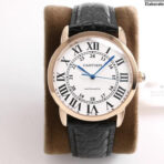 RONDE SOLO DE CARTIE WHITE DIAL BLACK LEATHER - Image 2