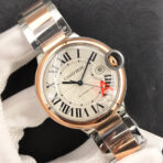 BALLON BLEU DATE 42 TWO TONE PINK GOLD SILVER WHITE DIAL - Image 10