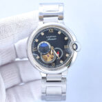 BALLON BLEU 36MM OPEN HEART PINK DIAMOND NUMERALS STEEL STRAP - Image 10