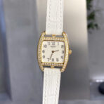 CAPE COD 26 GOLD MOP DIAL DIAMOND BEZEL WHITE LEATHER - Image 9