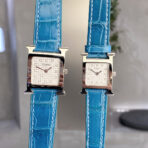 HM HEURE H 26 SILVER WHITE DIAL DIAMOND BEZEL - Image 9