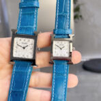 HM HEURE H 26 SILVER WHITE DIAL DIAMOND BEZEL - Image 12